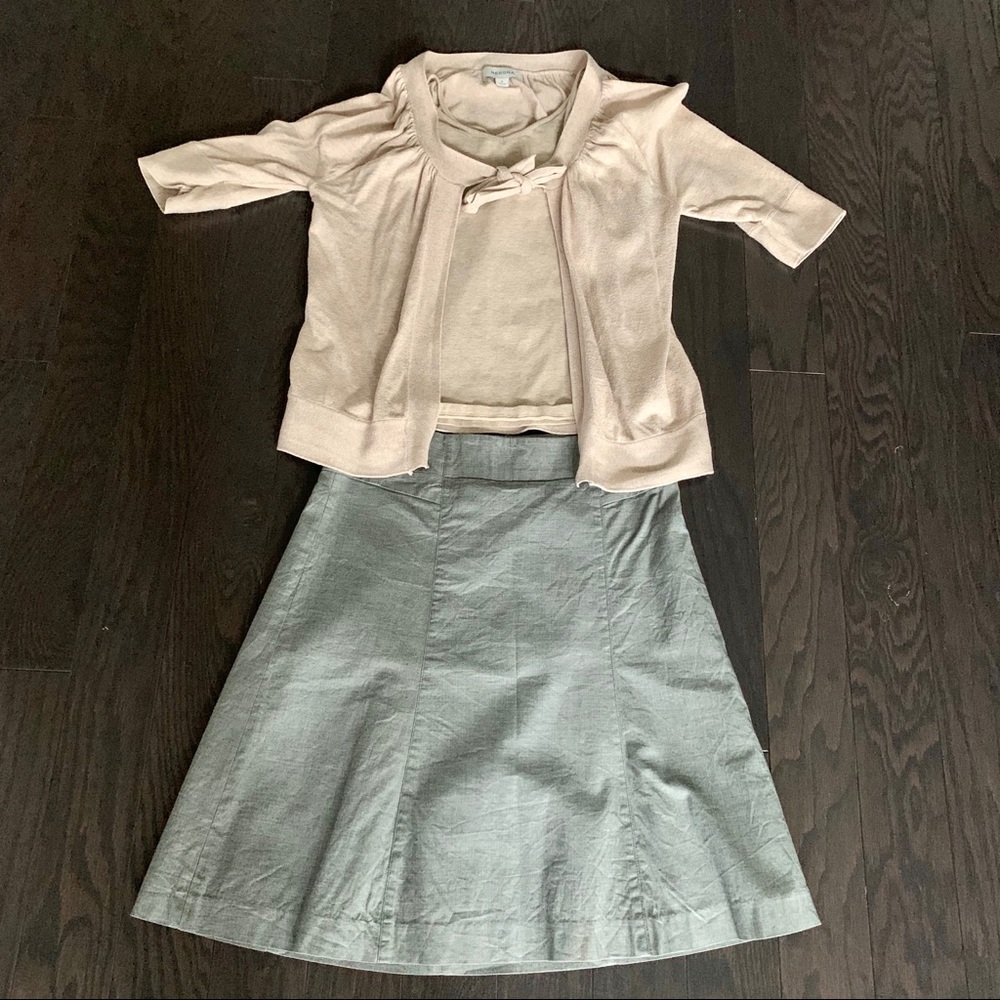 RW&Co Gray Fully Lined Skirt